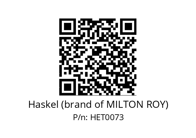   Haskel (brand of MILTON ROY) HET0073