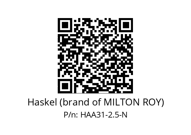   Haskel (brand of MILTON ROY) HAA31-2.5-N