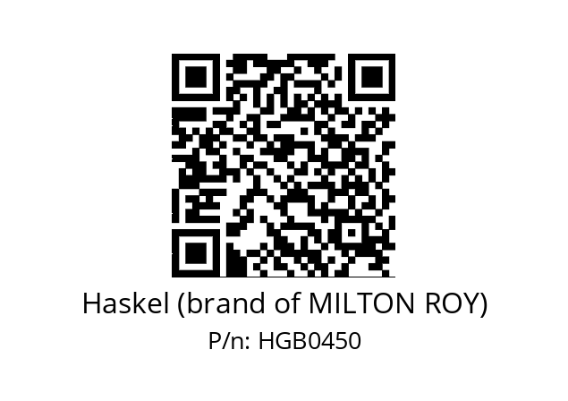   Haskel (brand of MILTON ROY) HGB0450