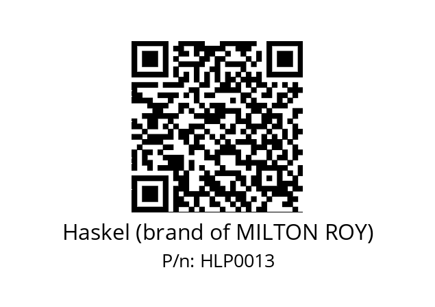   Haskel (brand of MILTON ROY) HLP0013