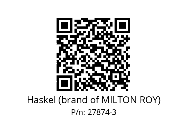   Haskel (brand of MILTON ROY) 27874-3