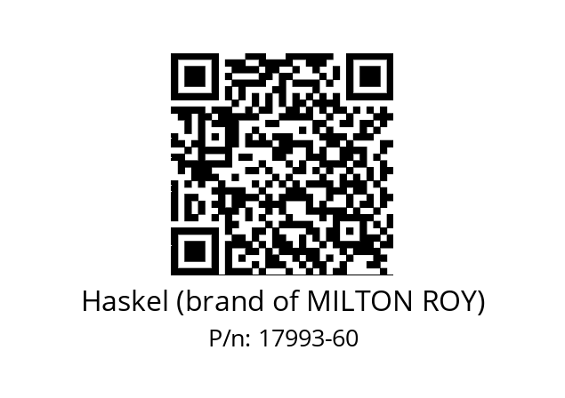   Haskel (brand of MILTON ROY) 17993-60