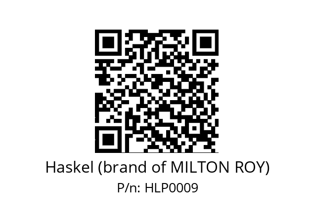   Haskel (brand of MILTON ROY) HLP0009