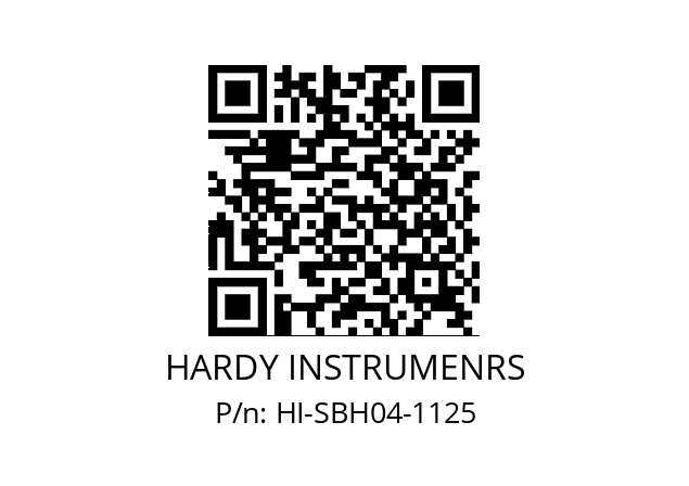   HARDY INSTRUMENRS HI-SBH04-1125