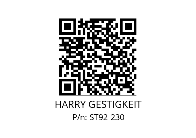   HARRY GESTIGKEIT ST92-230