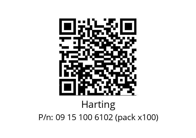   Harting 09 15 100 6102 (pack x100)