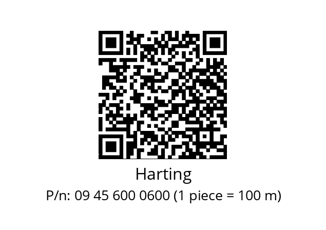   Harting 09 45 600 0600 (1 piece = 100 m)