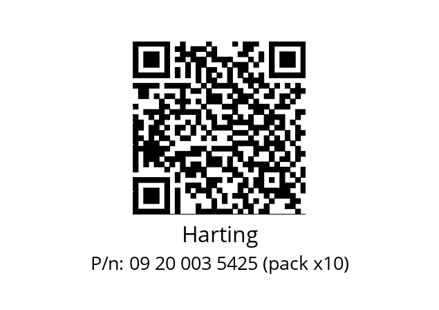   Harting 09 20 003 5425 (pack x10)