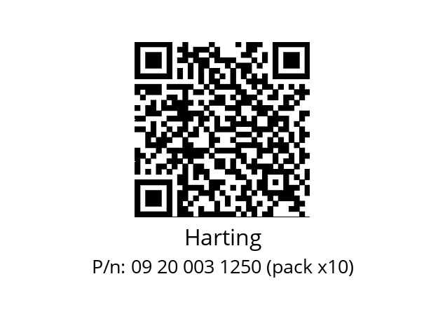   Harting 09 20 003 1250 (pack x10)