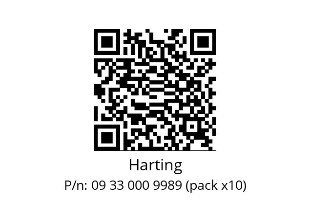   Harting 09 33 000 9989 (pack x10)