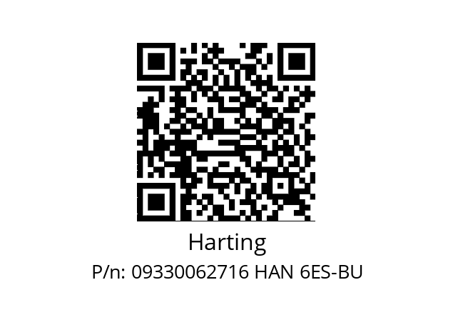   Harting 09330062716 HAN 6ES-BU