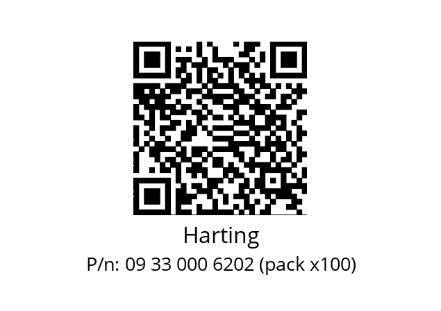   Harting 09 33 000 6202 (pack x100)