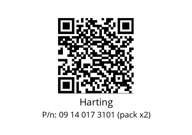   Harting 09 14 017 3101 (pack x2)