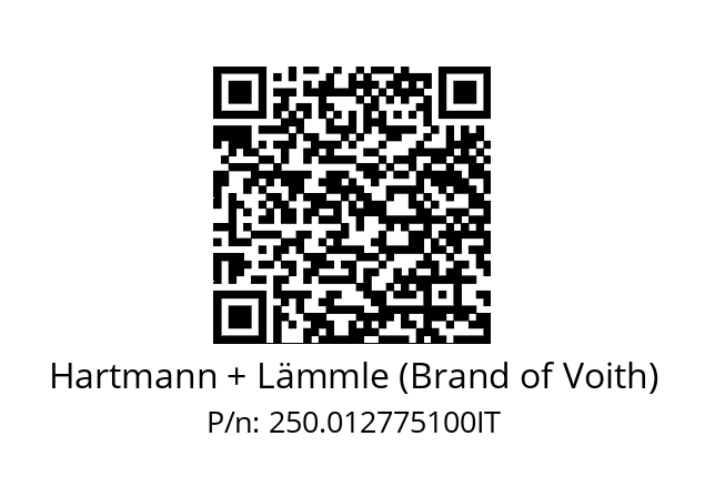   Hartmann + Lämmle (Brand of Voith) 250.012775100IT