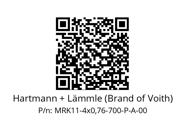   Hartmann + Lämmle (Brand of Voith) MRK11-4х0,76-700-P-A-00