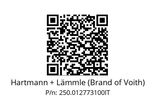   Hartmann + Lämmle (Brand of Voith) 250.012773100IT