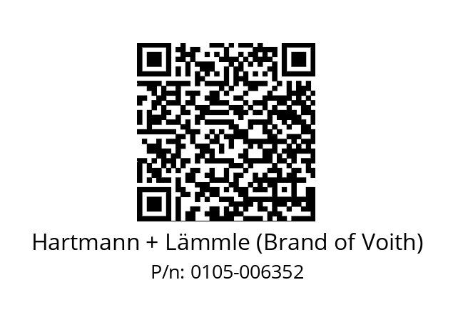   Hartmann + Lämmle (Brand of Voith) 0105-006352