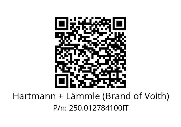   Hartmann + Lämmle (Brand of Voith) 250.012784100IT