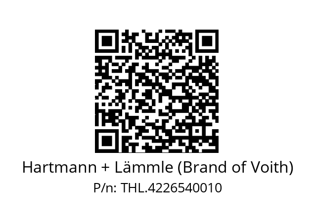   Hartmann + Lämmle (Brand of Voith) THL.4226540010