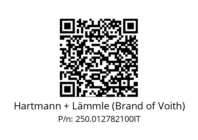   Hartmann + Lämmle (Brand of Voith) 250.012782100IT