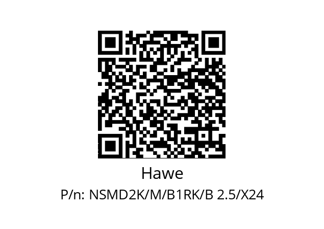   NSMD2K/M/B1RK/B 2.5/X24 Hawe NSMD2K/M/B1RK/B 2.5/X24