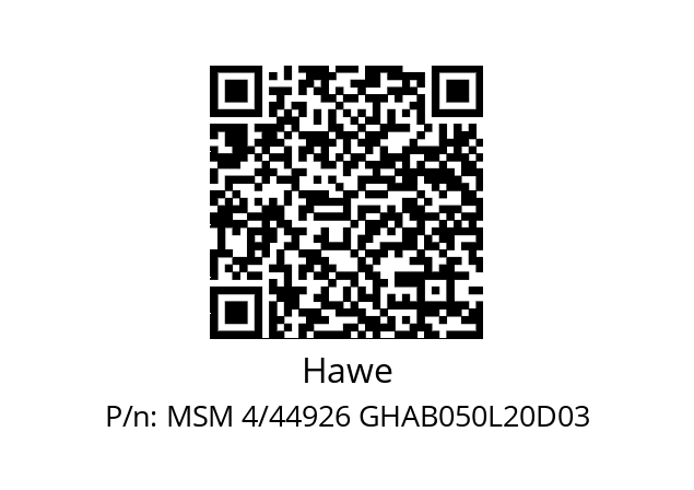   Hawe MSM 4/44926 GHAB050L20D03