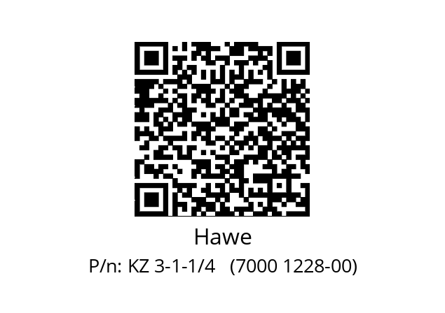   Hawe KZ 3-1-1/4   (7000 1228-00)