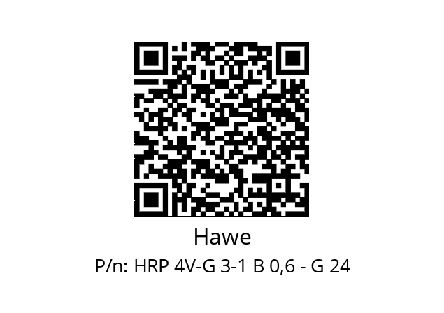   Hawe HRP 4V-G 3-1 B 0,6 - G 24