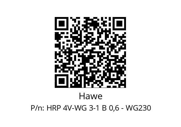   Hawe HRP 4V-WG 3-1 B 0,6 - WG230