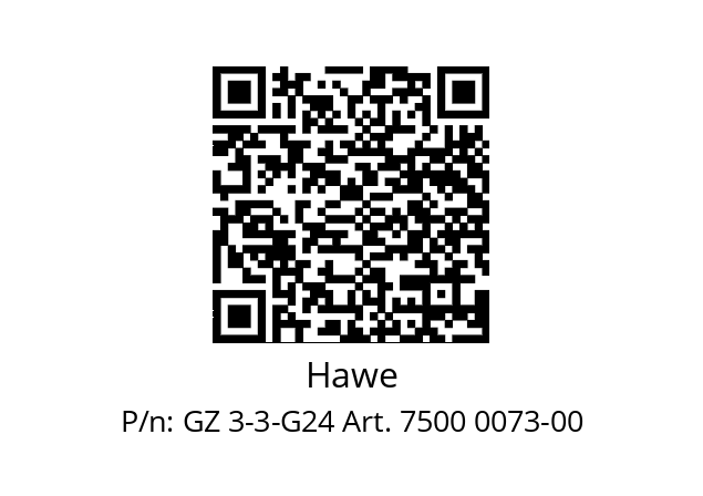   Hawe GZ 3-3-G24 Art. 7500 0073-00