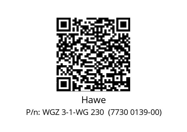   Hawe WGZ 3-1-WG 230  (7730 0139-00)