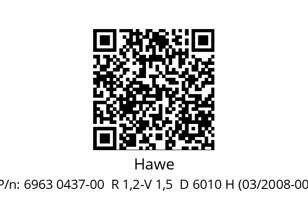   Hawe 6963 0437-00  R 1,2-V 1,5  D 6010 H (03/2008-00)