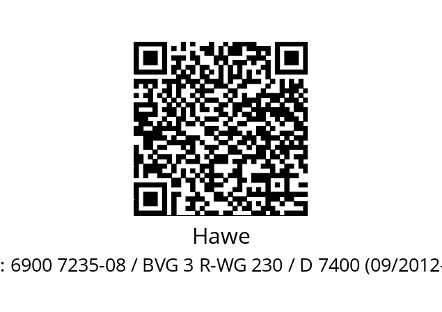   Hawe 6900 7235-08 / BVG 3 R-WG 230 / D 7400 (09/2012-01)