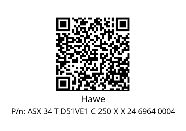   Hawe ASX 34 T D51VE1-C 250-X-X 24 6964 0004