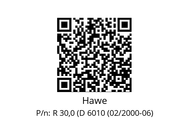   Hawe R 30,0 (D 6010 (02/2000-06)