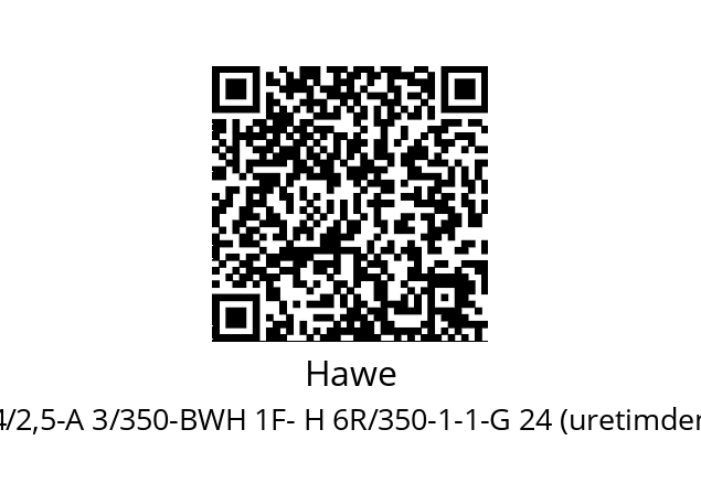   Hawe HC34/2,5-A 3/350-BWH 1F- H 6R/350-1-1-G 24 (uretimden kalkmis)