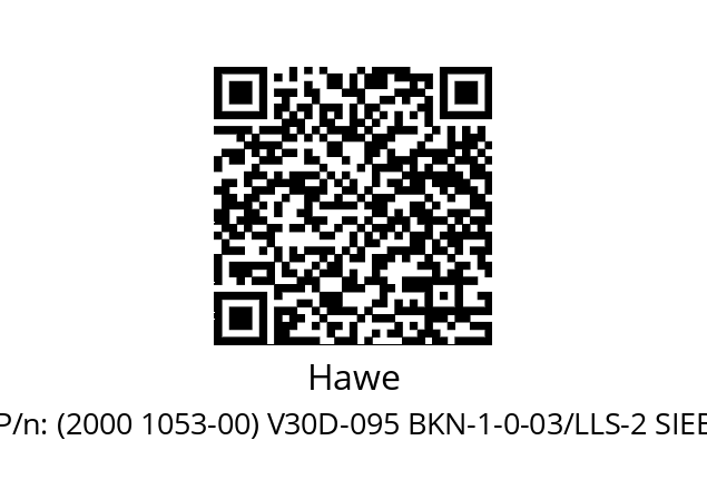   Hawe (2000 1053-00) V30D-095 BKN-1-0-03/LLS-2 SIEB