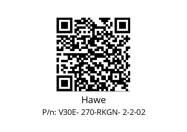   Hawe V30E- 270-RKGN- 2-2-02