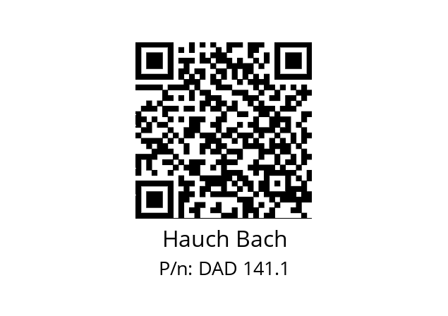   Hauch Bach DAD 141.1