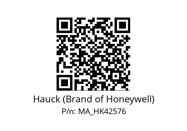   Hauck (Brand of Honeywell) MA_HK42576