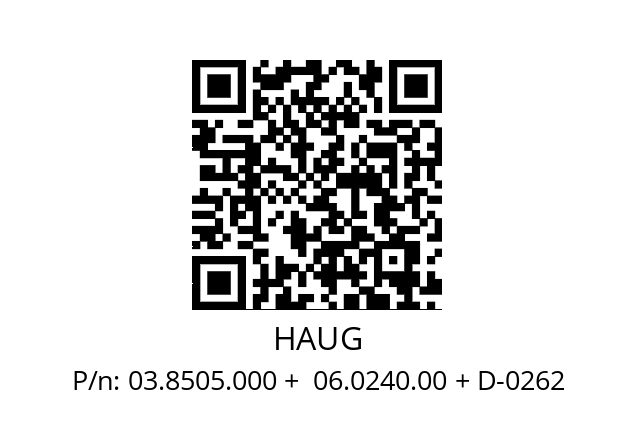   HAUG 03.8505.000 +  06.0240.00 + D-0262