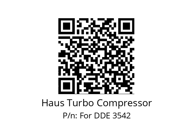   Haus Turbo Compressor For DDЕ 3542