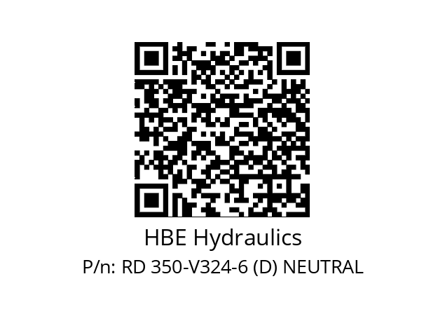   HBE Hydraulics RD 350-V324-6 (D) NEUTRAL