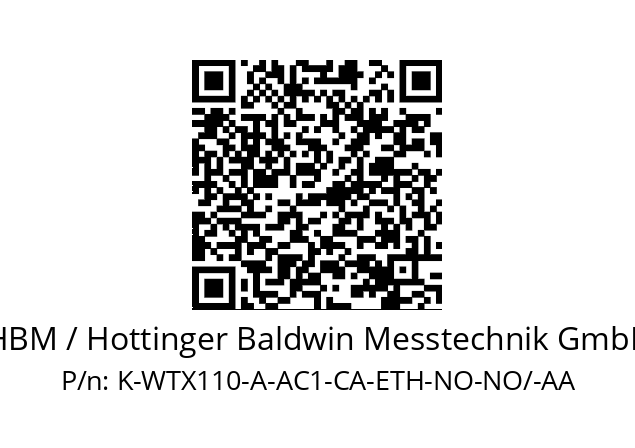   HBM / Hottinger Baldwin Messtechnik GmbH K-WTX110-A-AC1-CA-ETH-NO-NO/-AA