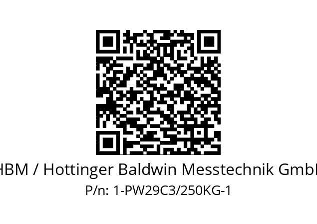   HBM / Hottinger Baldwin Messtechnik GmbH 1-PW29C3/250KG-1