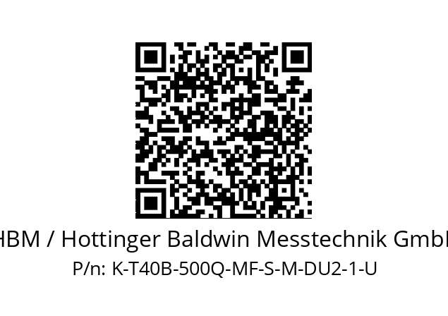   HBM / Hottinger Baldwin Messtechnik GmbH K-T40B-500Q-MF-S-M-DU2-1-U