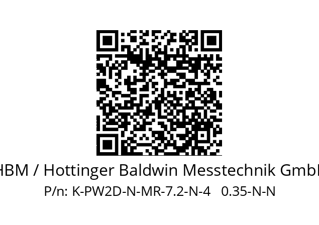   HBM / Hottinger Baldwin Messtechnik GmbH K-PW2D-N-MR-7.2-N-4   0.35-N-N