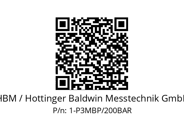   HBM / Hottinger Baldwin Messtechnik GmbH 1-P3MBP/200BAR