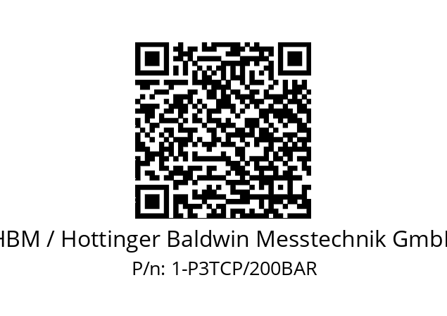   HBM / Hottinger Baldwin Messtechnik GmbH 1-P3TCP/200BAR