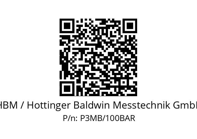   HBM / Hottinger Baldwin Messtechnik GmbH P3MB/100BAR